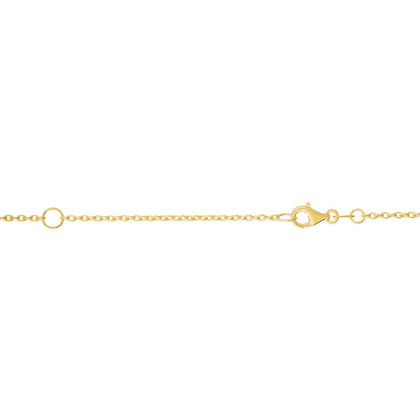 14K Gold 1.2mm Extendable Chain -Yellow | Pear Shaped Lobster