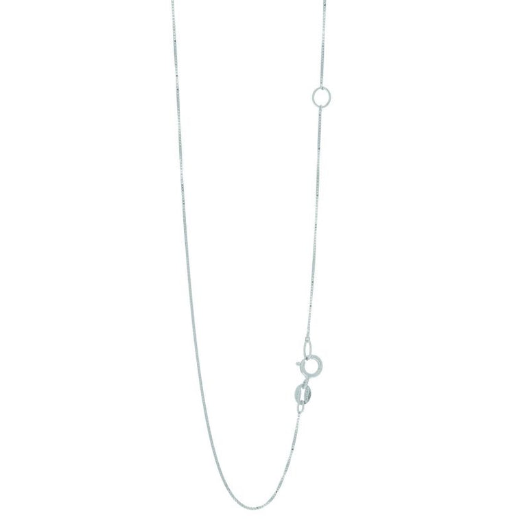 14K Gold .6mm Extendable Chain -White | Spring Ring