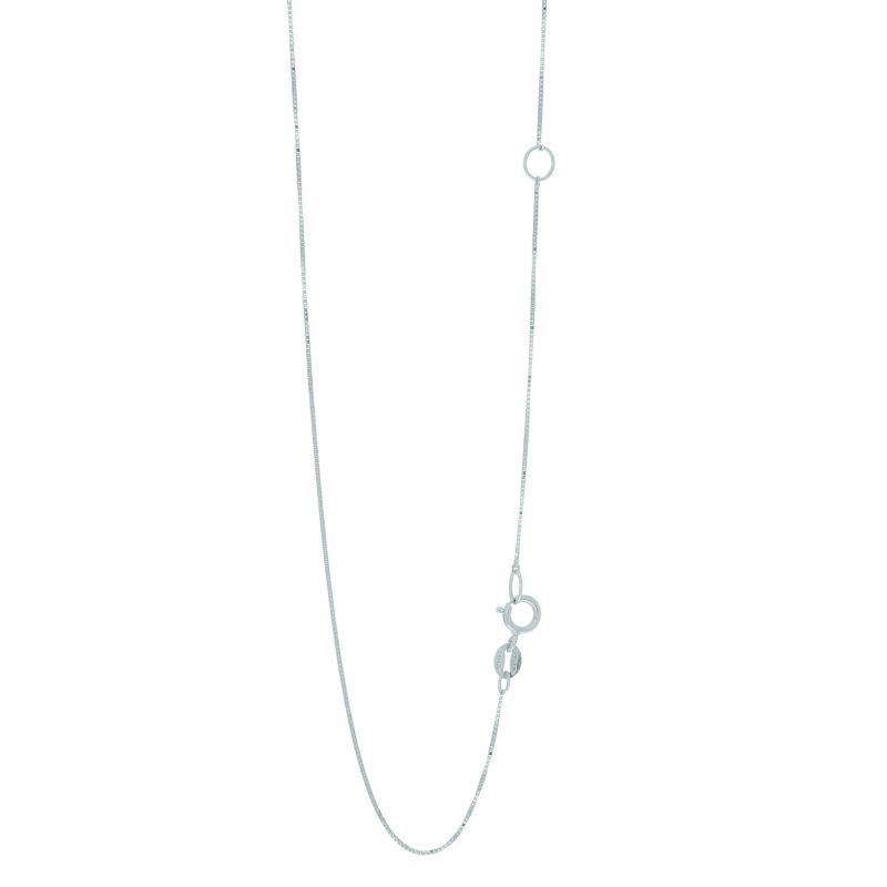 14K Gold .6mm Extendable Chain -White | Spring Ring