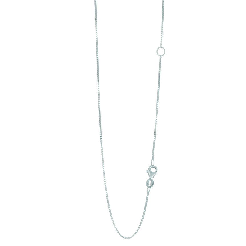 14K Gold .8mm Extendable Chain -White | Lobster