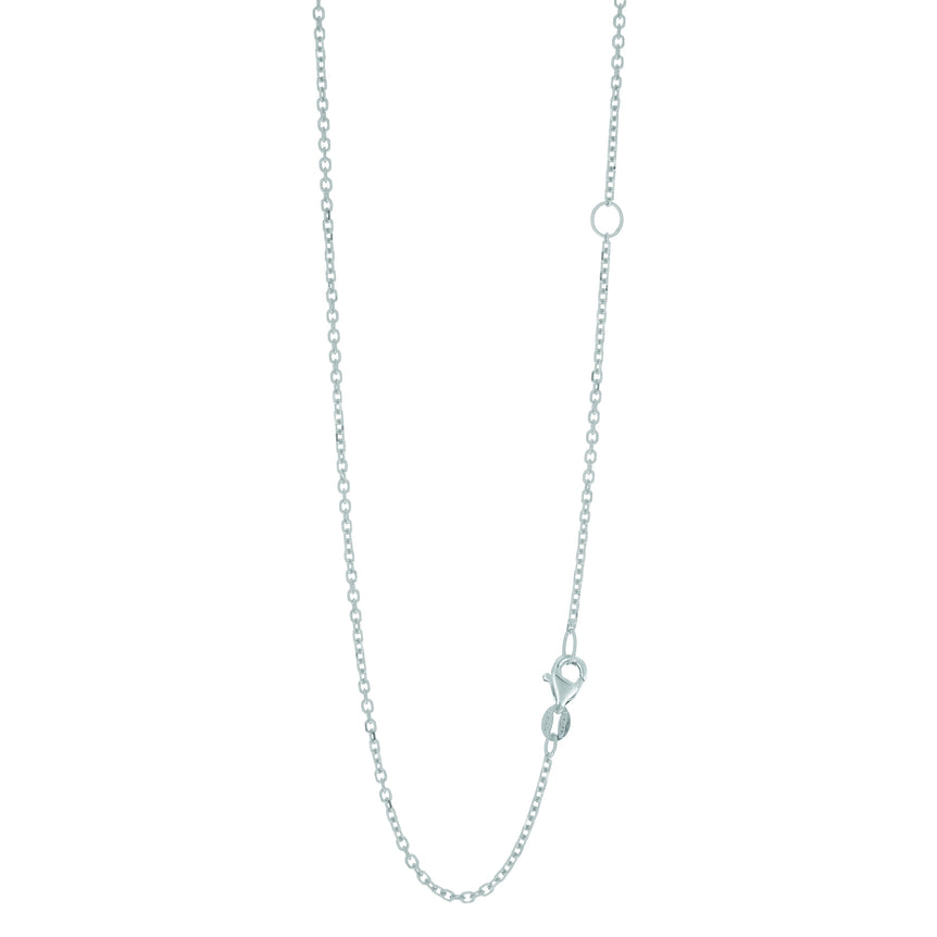 14K Gold 1.5mm Extendable Chain -White | Pear Shaped Lobster