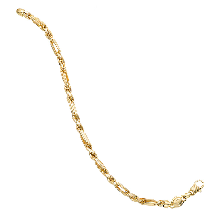 14K Gold Figarope Chain-Yellow | Lobster