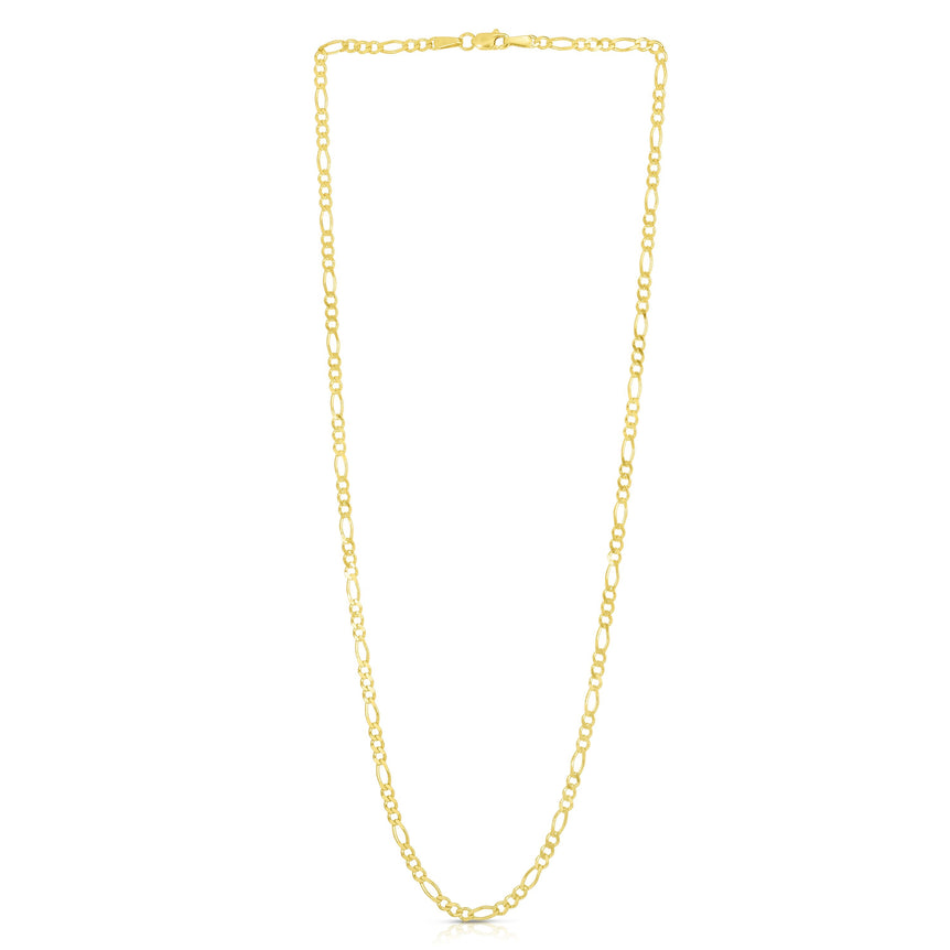 14K Gold 2.8mm Figaro Chain-Yellow | Lobster