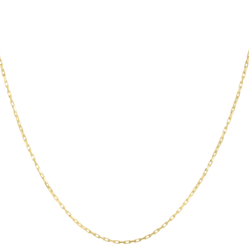 14K Gold 1.3mm French Cable Chain-Yellow | Lobster