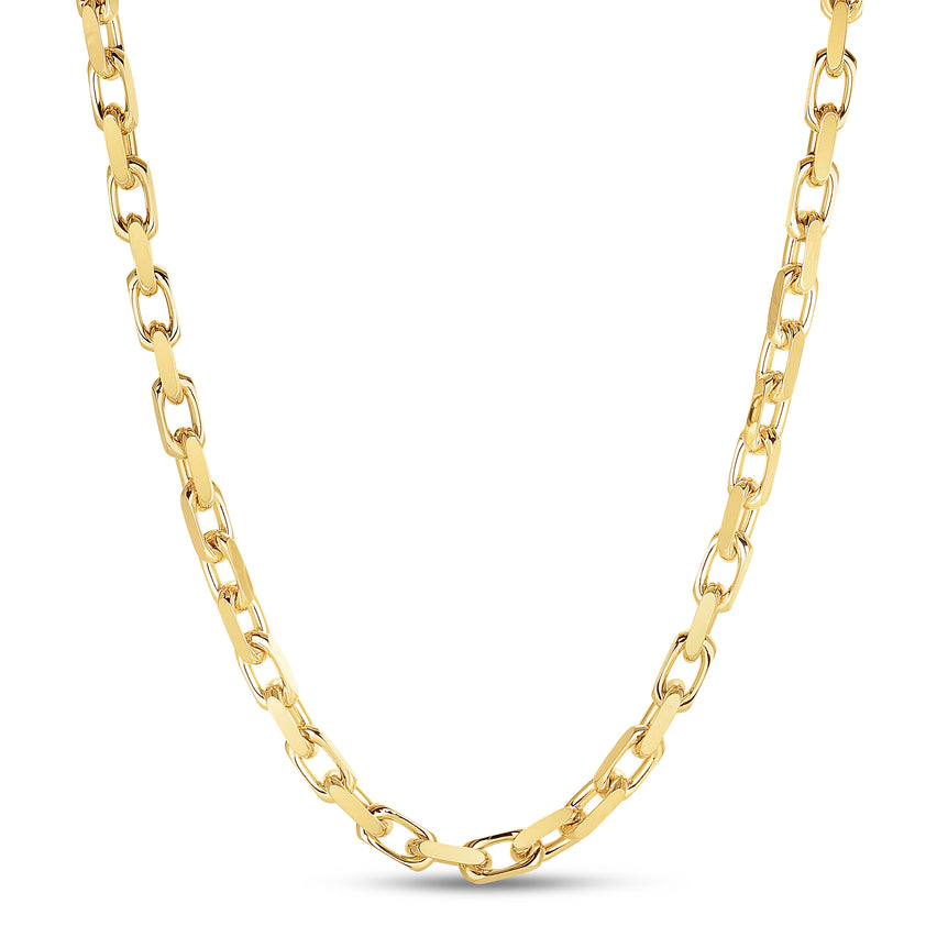 14K 6.1mm French Cable Chain-Yellow | Lobster