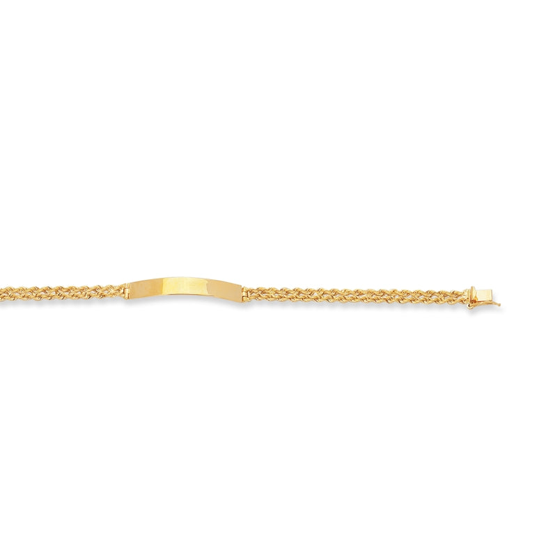 14K Gold Rope Chain with ID Bracelet-Yellow | Box with Figure 8