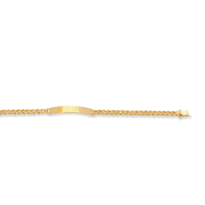14K Gold Rope Chain with ID Bracelet-Yellow | Box with Figure 8