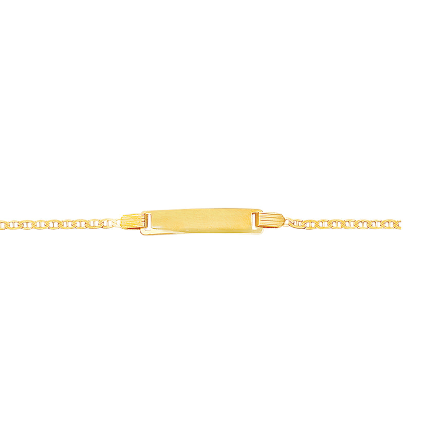 14K Gold Children's Mariner ID Bracelet-Yellow | Lobster
