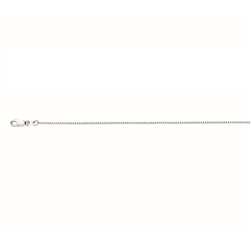 18K Gold 0.78mm Classic Box Chain-White | Lobster