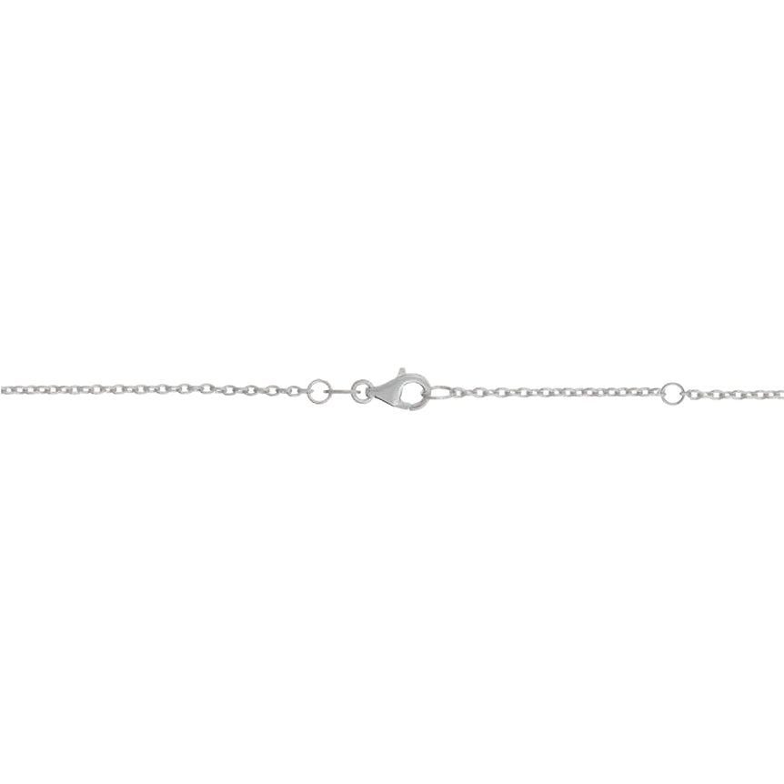 18K Gold 1.5mm Extendable Cable Chain-White | Lobster
