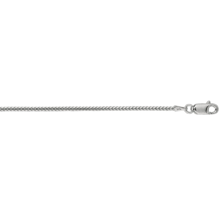 18K Gold 1.6mm Franco Chain-White | Lobster
