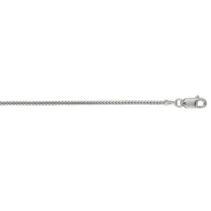 18K Gold 1.6mm Franco Chain-White | Lobster