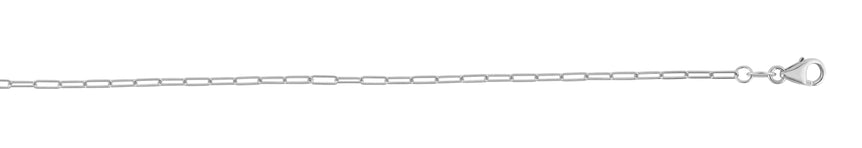 18K Gold 1.5mm Paperclip Chain-White | Lobster