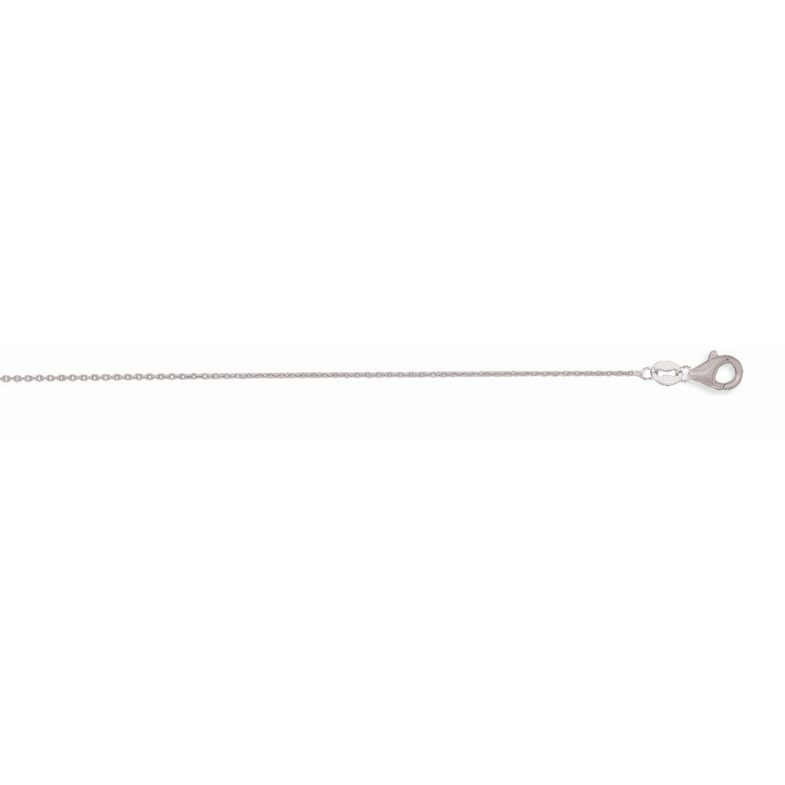 18K Gold 0.97mm Cable Chain-White | Pear Shaped Lobster
