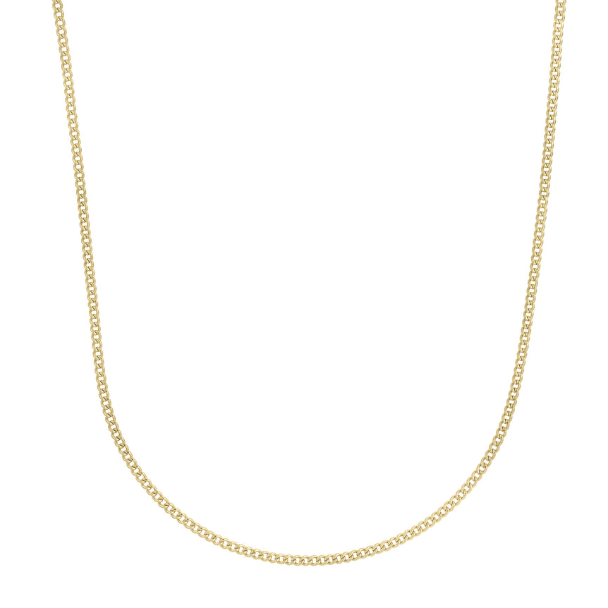 14K Gold 2.2mm Light Gourmette Chain-Yellow | Lobster