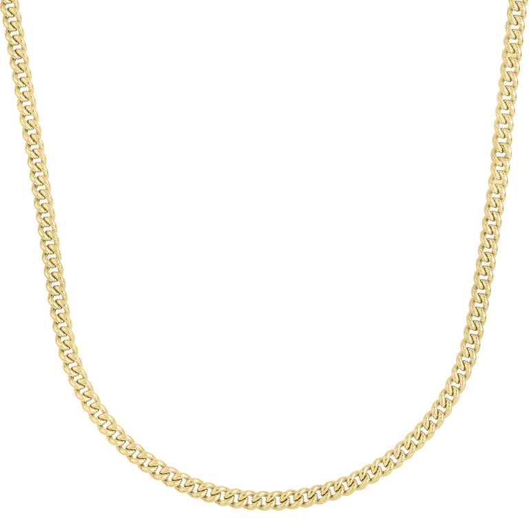 14K Gold 4.1mm Light Gourmette Chain-Yellow | Lobster