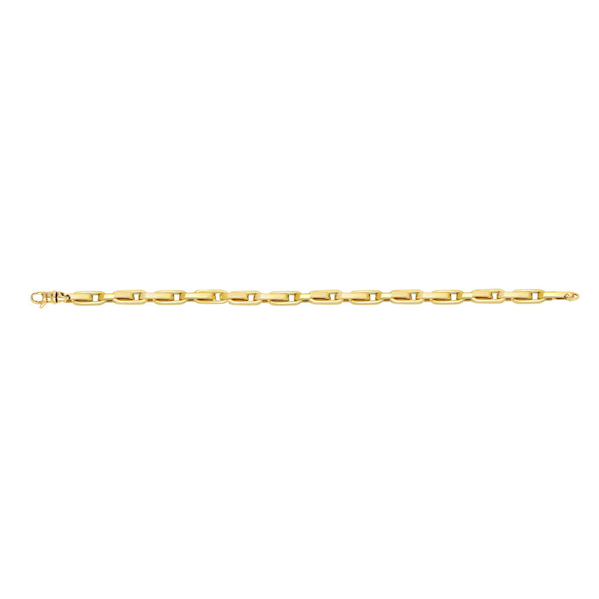 14K Gold Fancy Oval Box Link-Two-tone | Lobster