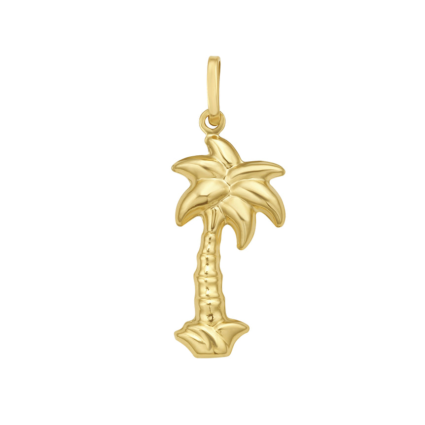 14K Palm Tree Charm-Yellow