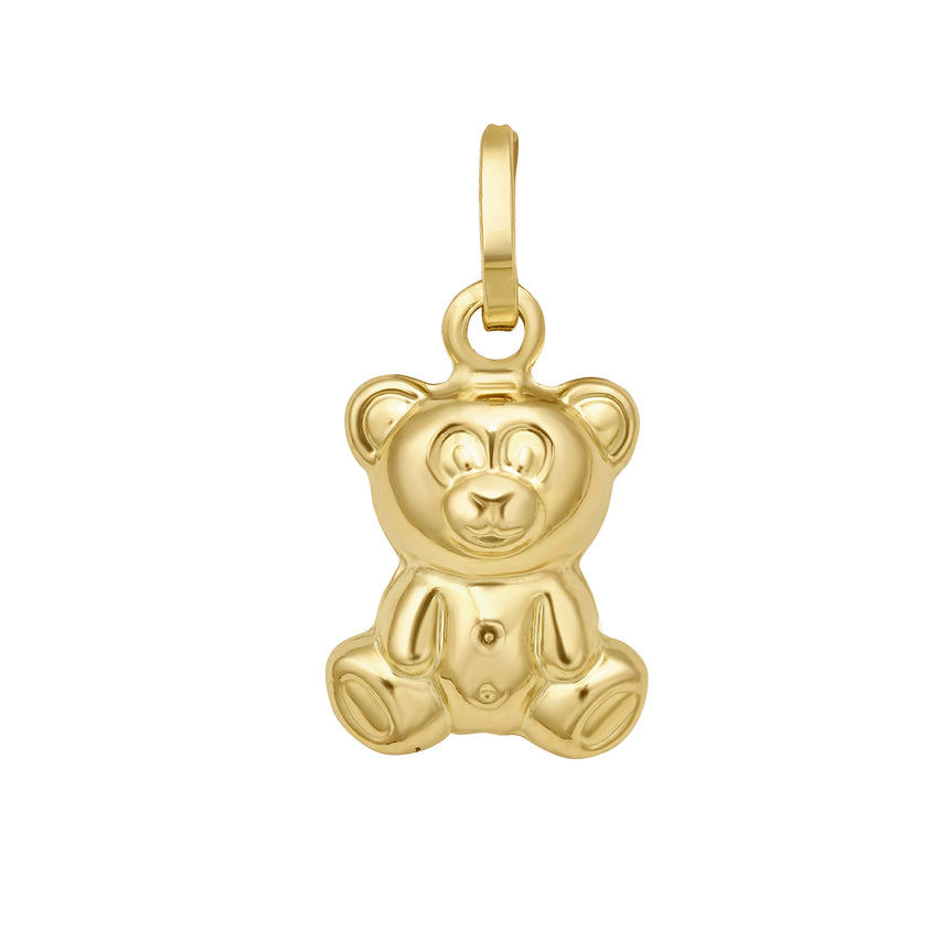 14K Teddy Bear Charm-Yellow