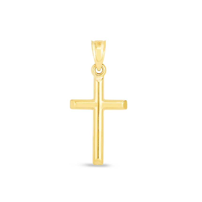 14K Gold Petite Cross-Yellow
