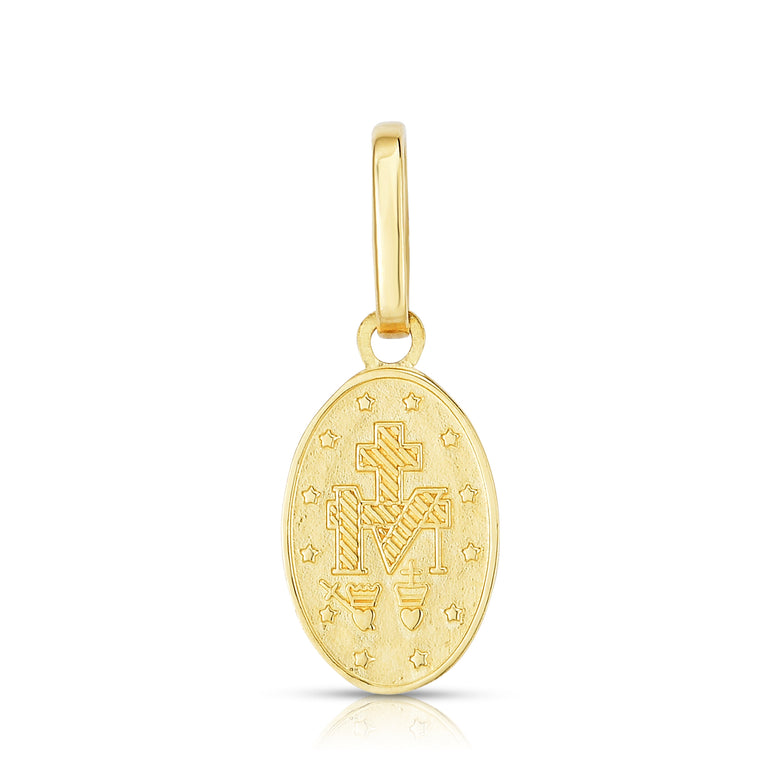 14K Gold Miraculous Medal Religious Medal-Yellow