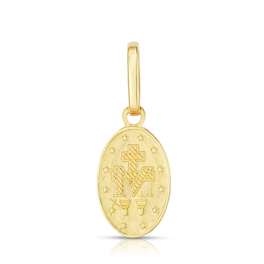 14K Gold Miraculous Medal Religious Medal-Yellow