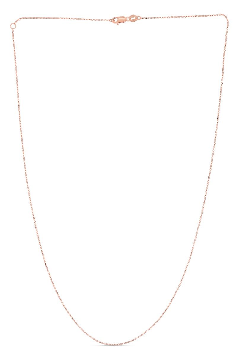 14K Gold 1.1mm Extendable Chain -Rose | Lobster