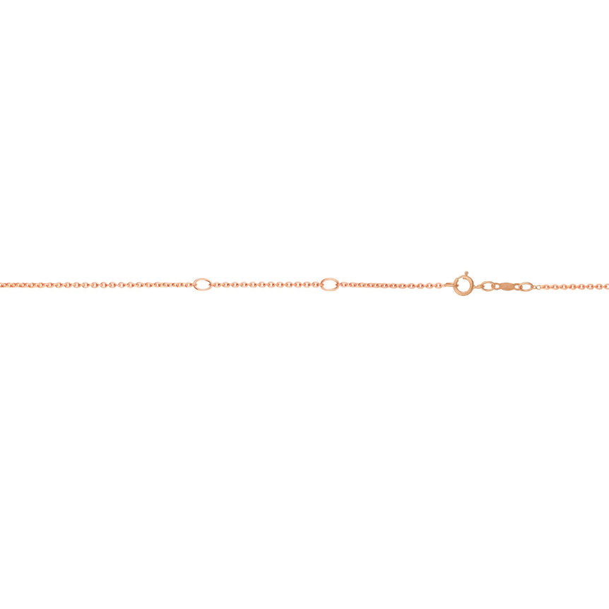 14K Gold 0.8mm Classic Cable Chain-Rose | Spring Ring