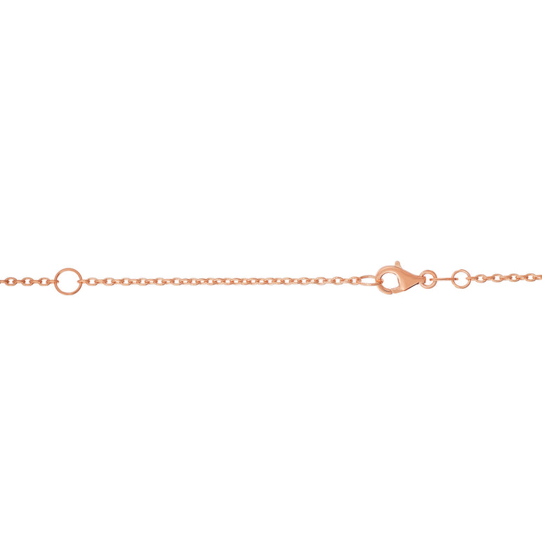 14K Gold 1.2mm Extendable Chain -Rose | Pear Shaped Lobster