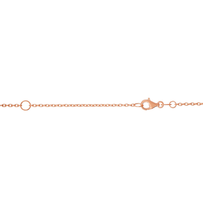 14K Gold 1.2mm Extendable Chain -Rose | Pear Shaped Lobster