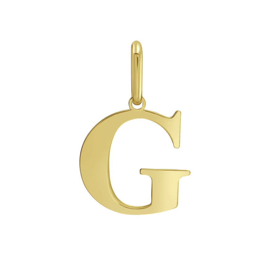 14K Gold Initial G Charm-Yellow