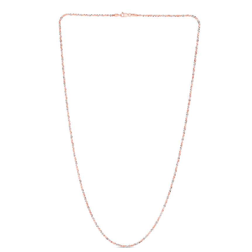 14K Gold 1.5mm Sparkle Chain -Rose | Lobster