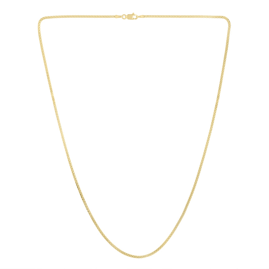 14K Gold 1.65mm Popcorn Chain-Yellow | Lobster