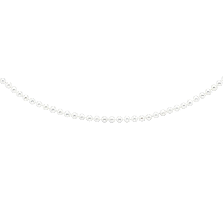 14K Gold 6.0-6.5MM Pearl Strand Necklace-Yellow | Lobster