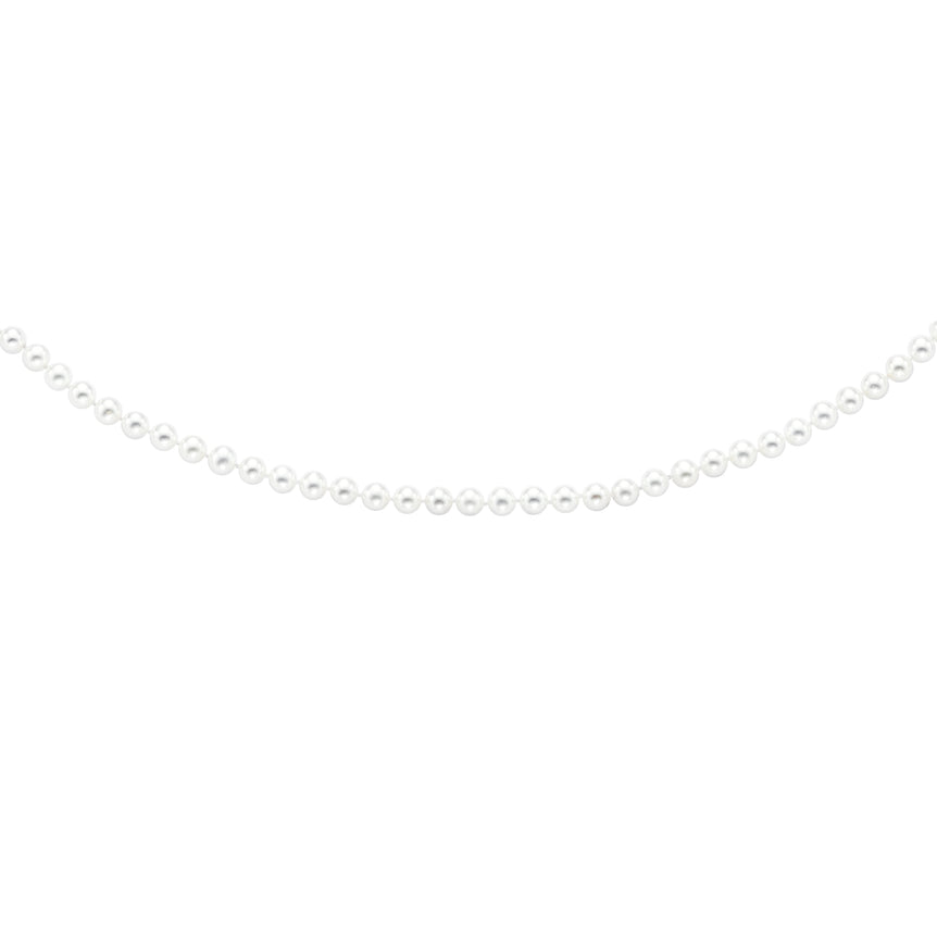 14K Gold 6.0-6.5MM Pearl Strand Necklace-Yellow | Lobster