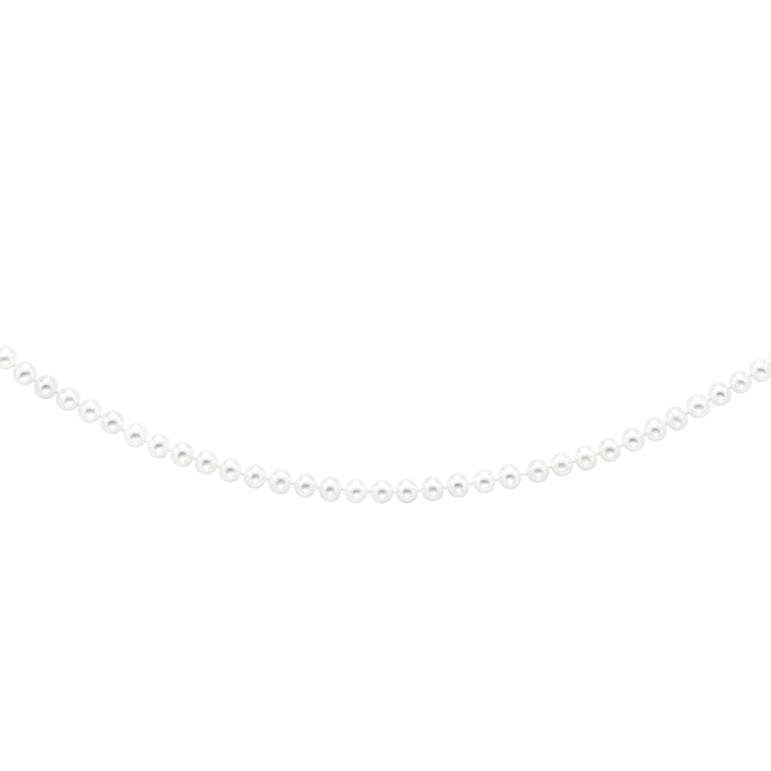 14K Gold 6.5-7.0MM Pearl Strand Necklace-Yellow | Lobster