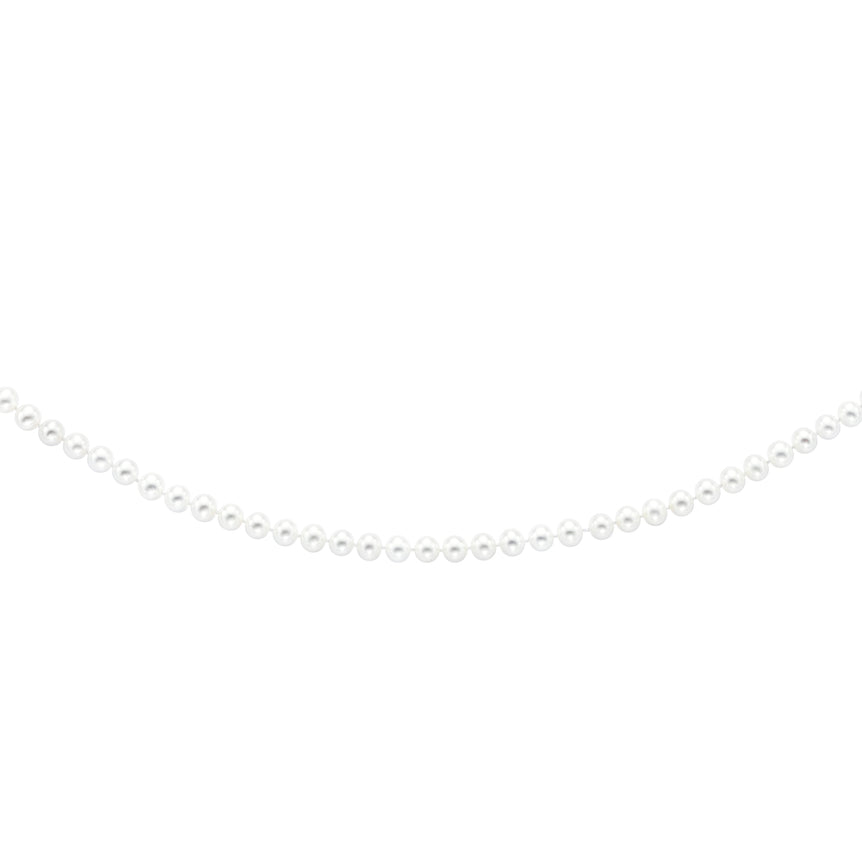 14K Gold 6.5-7.0MM Pearl Strand Necklace-Yellow | Lobster