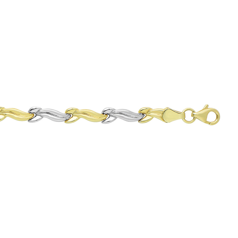14K Two-tone Gold Stampato Bracelet-Two-tone | Lobster