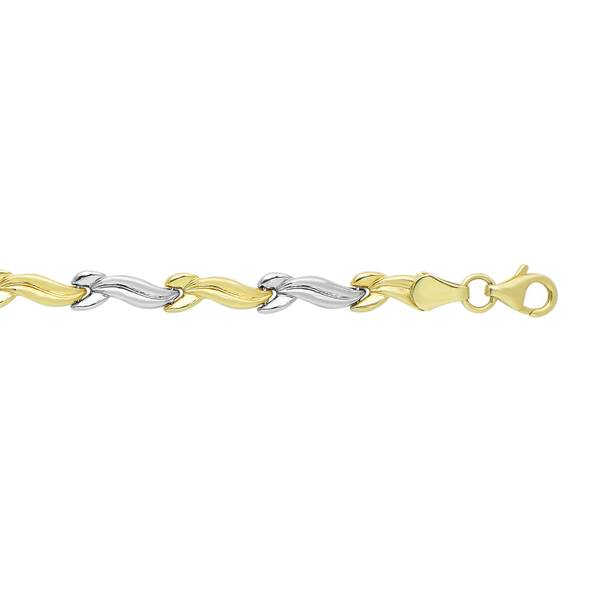 14K Two-tone Gold Stampato Bracelet-Two-tone | Lobster