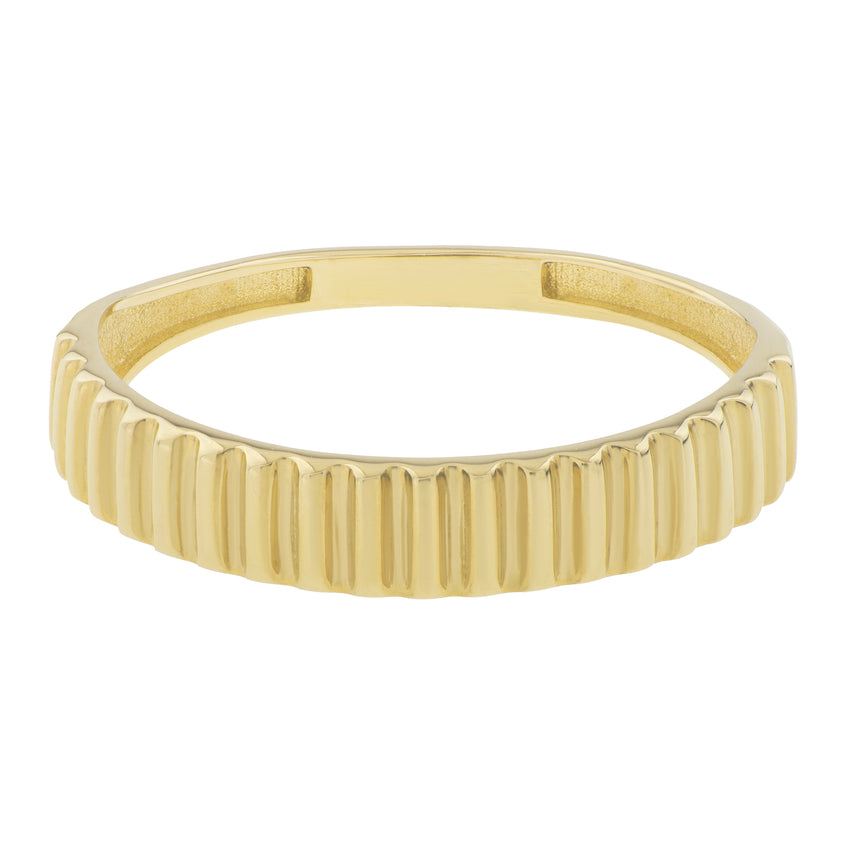 14K Ridge Ring-Yellow