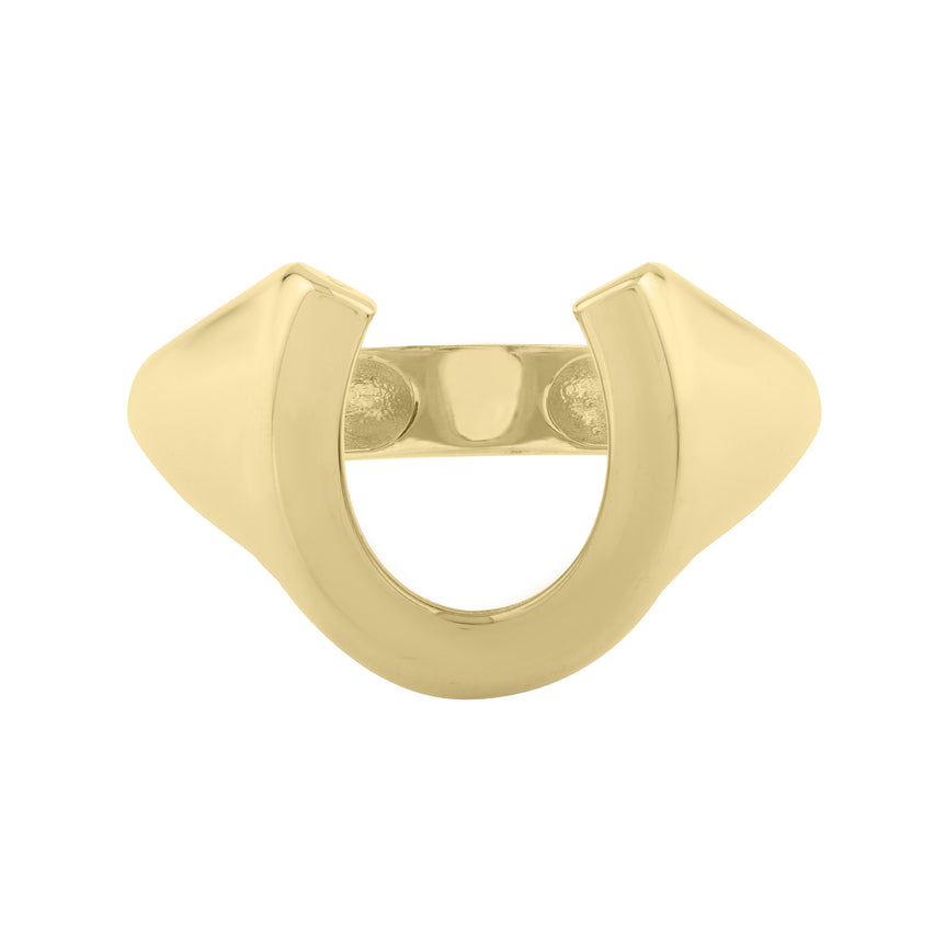 14K Horseshoe Ring-Yellow