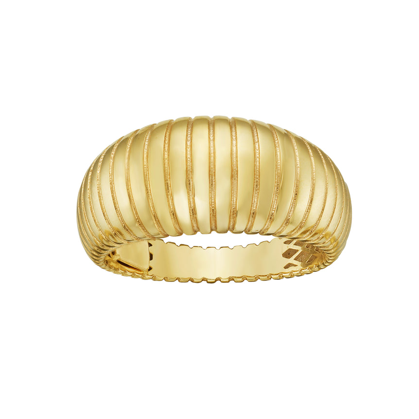 14K Graduated Tubogas Ring-Yellow