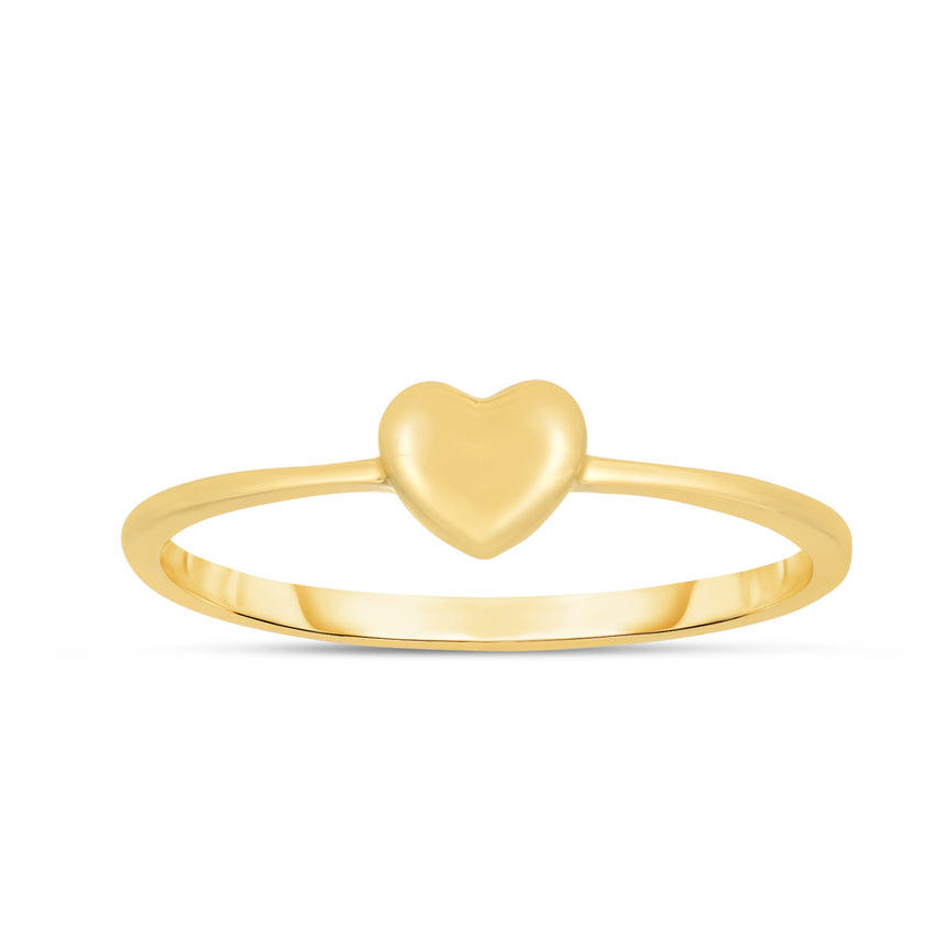 14K Gold Mini Heart Ring-Yellow