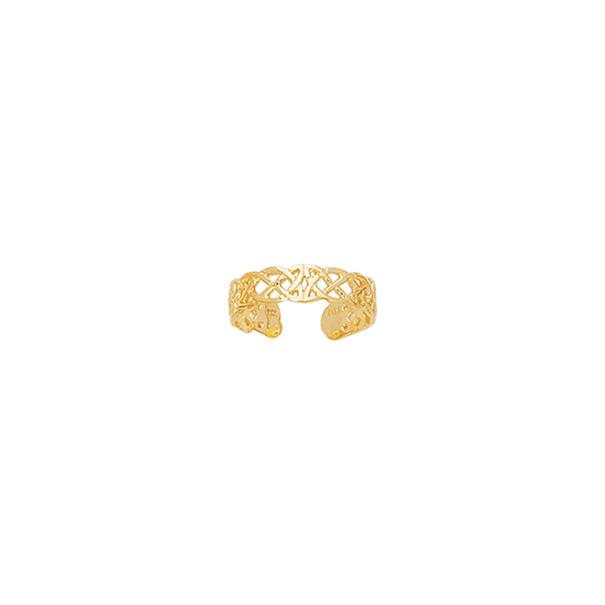 14K Gold Celtic Toe Ring-Yellow