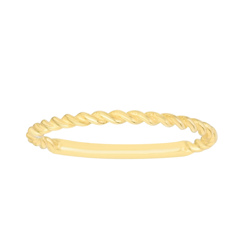 14K Gold Twisted Ring-Yellow