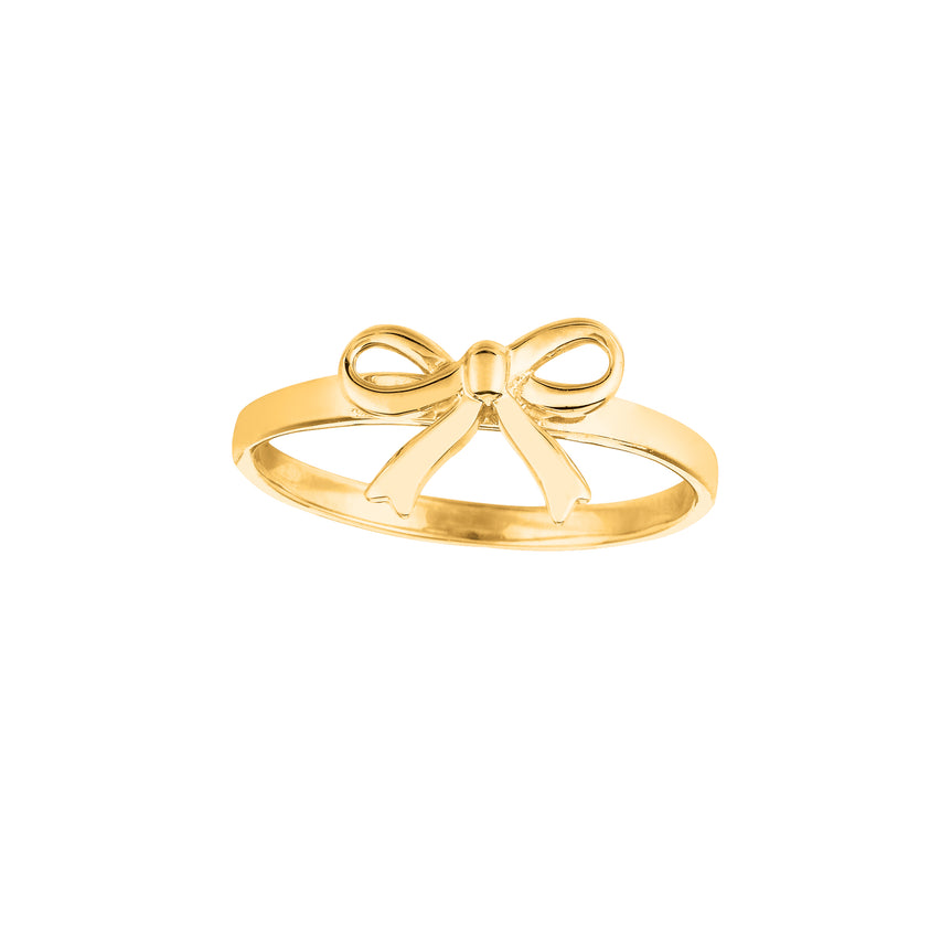 14K Gold Bow Ring-Yellow