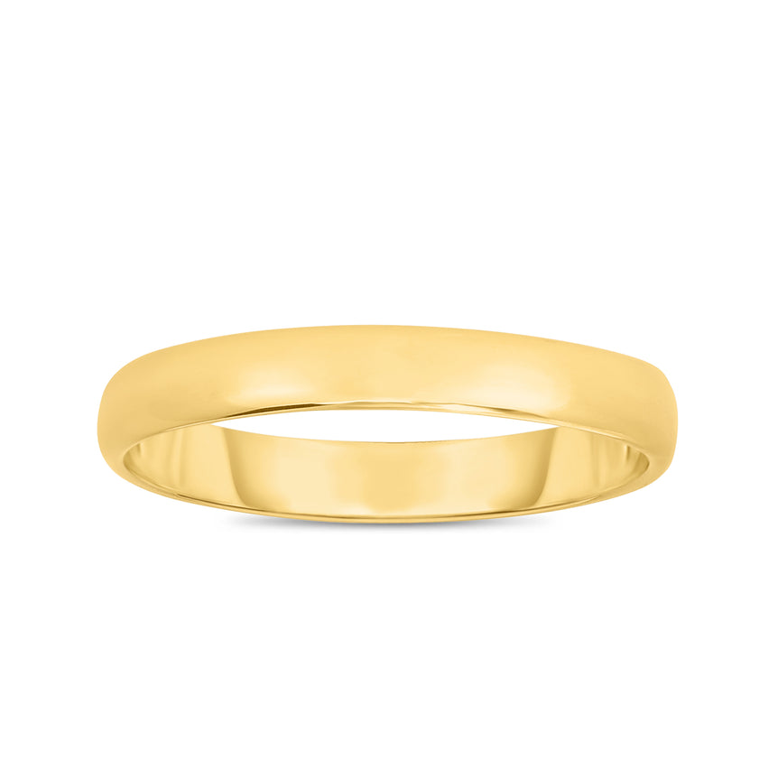 14K Gold 4mm Wedding Band-Yellow