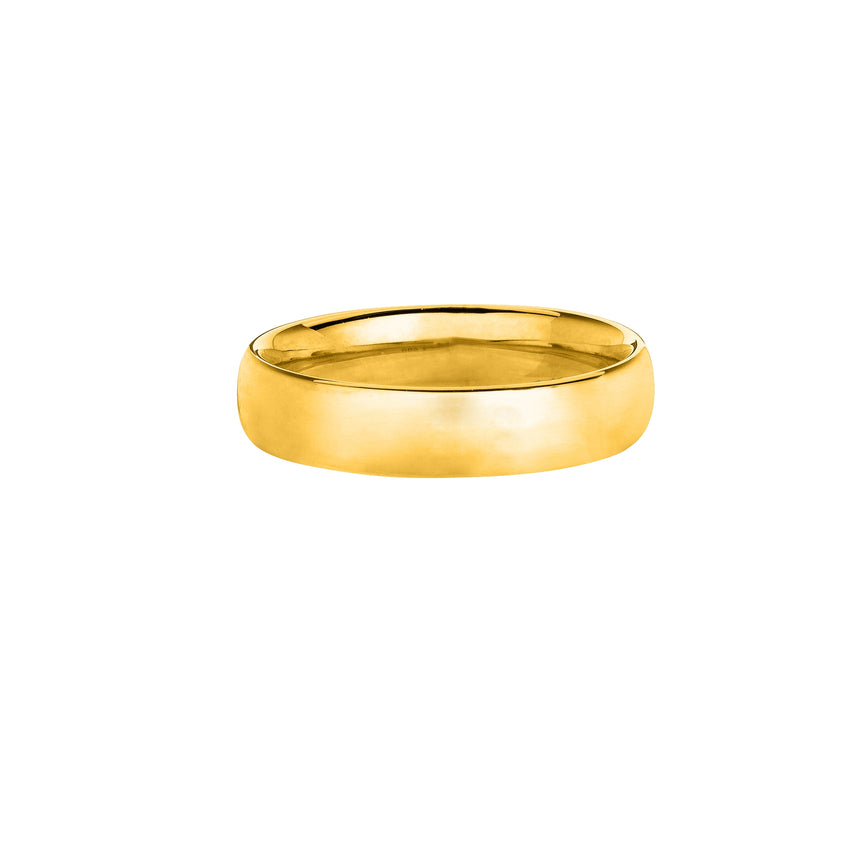 14K Gold 5mm Wedding Band-Yellow