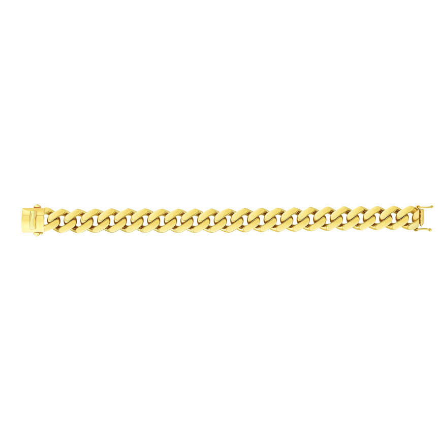 14K Gold 13.5mm Lite Miami Cuban -Yellow | Box with Both Side Push
