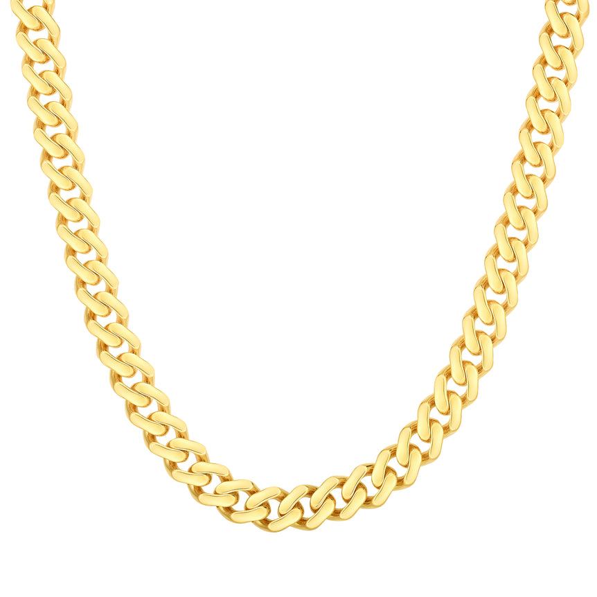 14K Gold 8" 6.5mm Lite Miami Cuban-Yellow | Box with Both Side Push